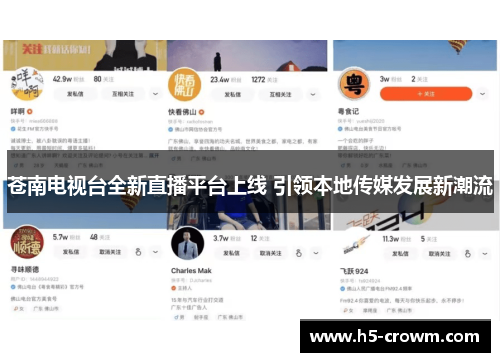 苍南电视台全新直播平台上线 引领本地传媒发展新潮流